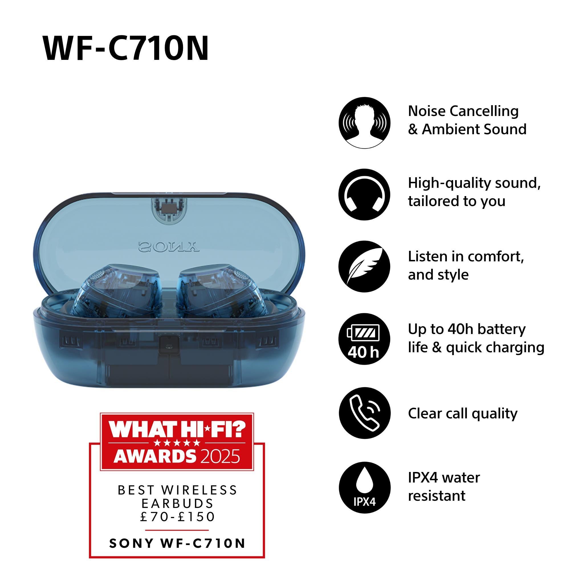 WF-C710N Noise Cancelling True Wireless Bluetooth In-Ear Headphones with Mic/Remote